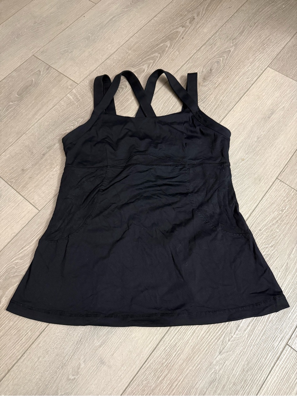 Lululemon Black Strappy Athletic Tank Top size 10